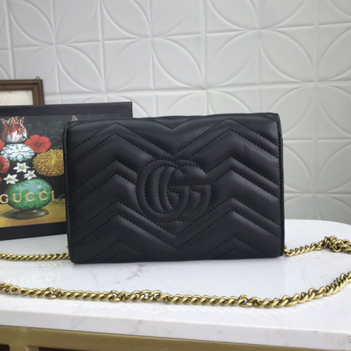 Gucci Womens Bags Shoulder Messenger Bag Luxury Brand GG Marmont matelassé mini bag with Original Box 474575 DTD1T 1000