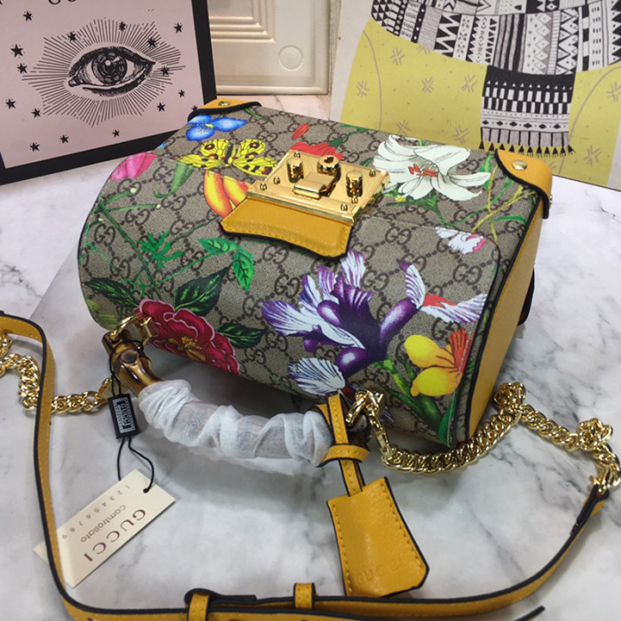 Gucci Womens Bags Shoulder Messenger Bag Luxury Brand GUCCI Small Padlock Shoulder Bag with Original Box