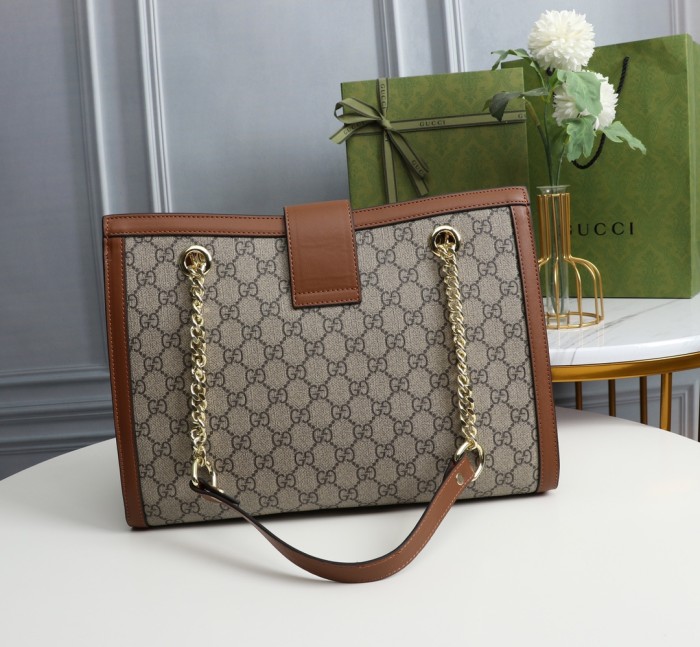 Gucci Womens Bags Shoulder Messenger Bag Luxury Brand GG Supreme Padlock medium GG shoulder bag with Original Box 479197 KHNKG 8534