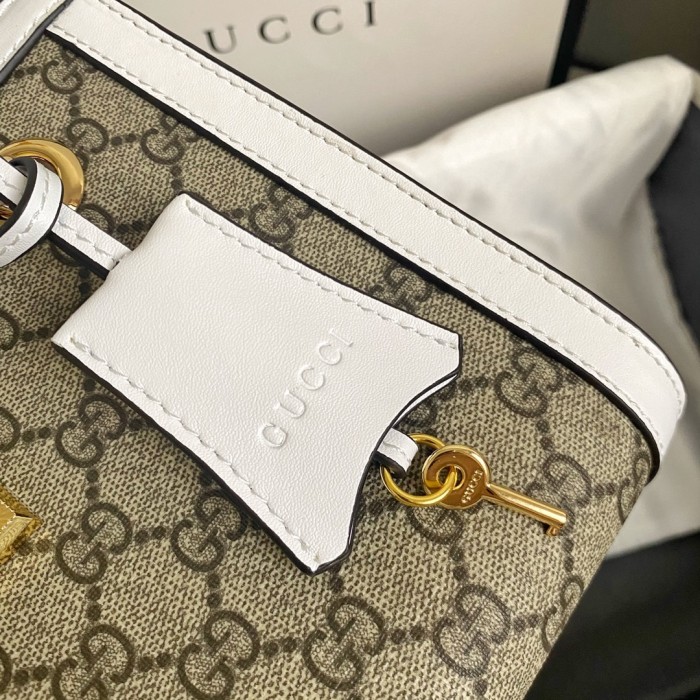 Gucci Womens Bags Shoulder Messenger Bag Luxury Brand GG Supreme Padlock GG small shoulder bag with Original Box 498156 KHNKG 9761