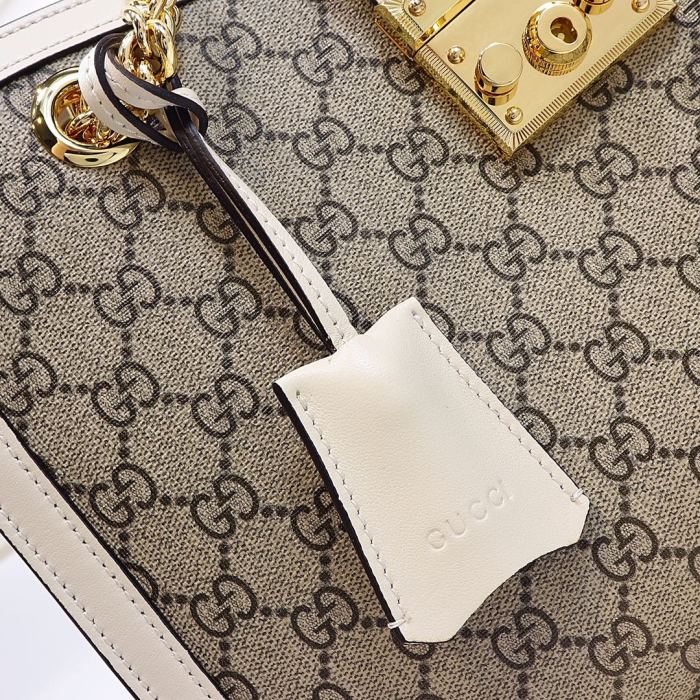Gucci Womens Bags Shoulder Messenger Bag Luxury Brand GG Supreme Padlock medium GG shoulder bag with Original Box 479197 KHNKG 9761