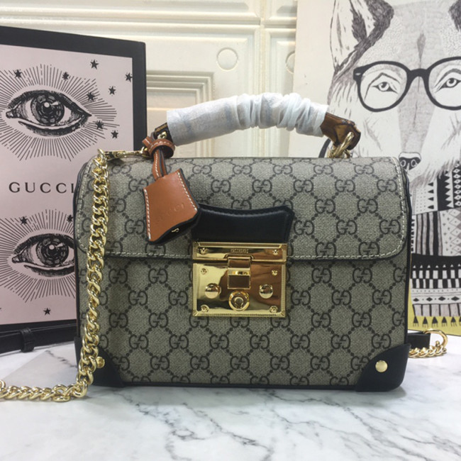 Gucci Womens Bags Shoulder Messenger Bag Luxury Brand GUCCI Small Padlock Shoulder Bag with Original Box