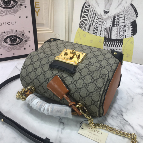 Gucci Womens Bags Shoulder Messenger Bag Luxury Brand GUCCI Small Padlock Shoulder Bag with Original Box