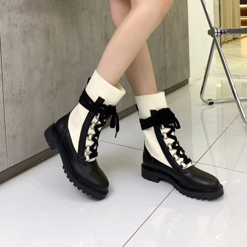 Dior Women Shoes Boots Luxury Brand Design Ankle Boots Length Fashion Type  with Original Box