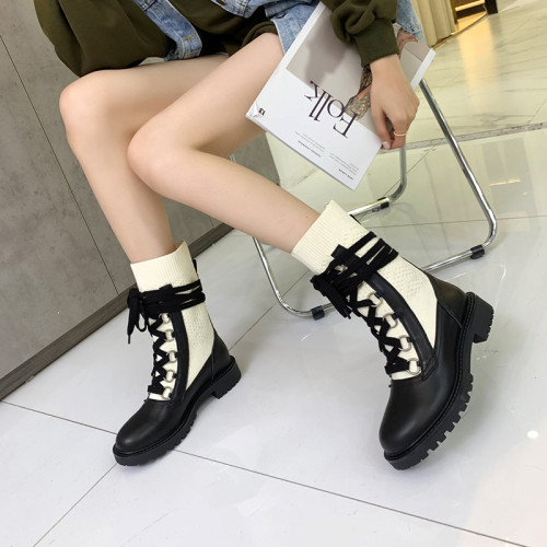 Dior Women Shoes Boots Luxury Brand Design Ankle Boots Length Fashion Type  with Original Box