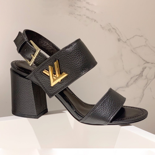 Louis Vuitton Womens Shoes Sandals Leather Design Luxury Brand Summer Fashion Sandals LOCK IT SANDAL with Original Box