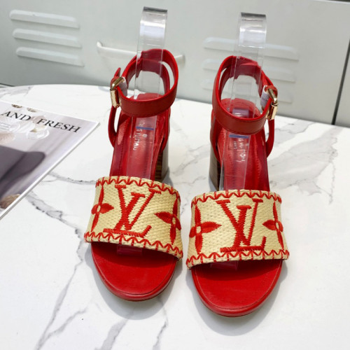 Louis Vuitton Womens Shoes Sandals Leather Design Luxury Brand Summer Fashion Sandals SIENNA FLAT SANDAL with Original Box