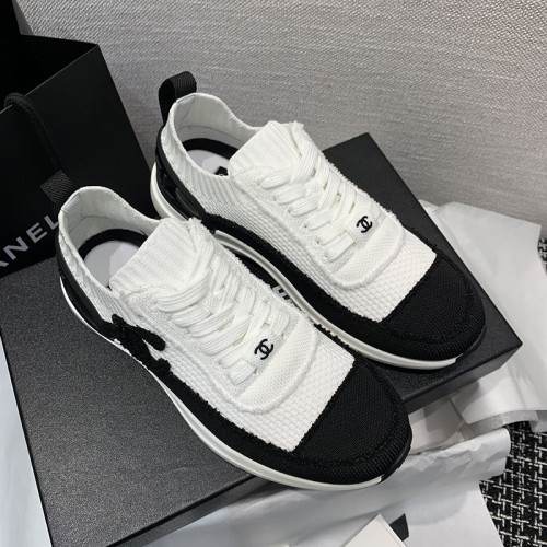Chanel Women Shoes Sneakers Lace-Up Design Luminous Luxury Brand Sports Shoes with Original Box