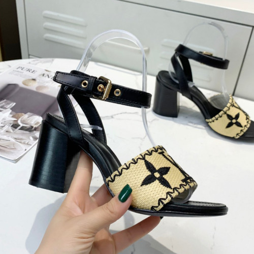 Louis Vuitton Womens Shoes Sandals Leather Design Luxury Brand Summer Fashion Sandals SIENNA FLAT SANDAL with Original Box