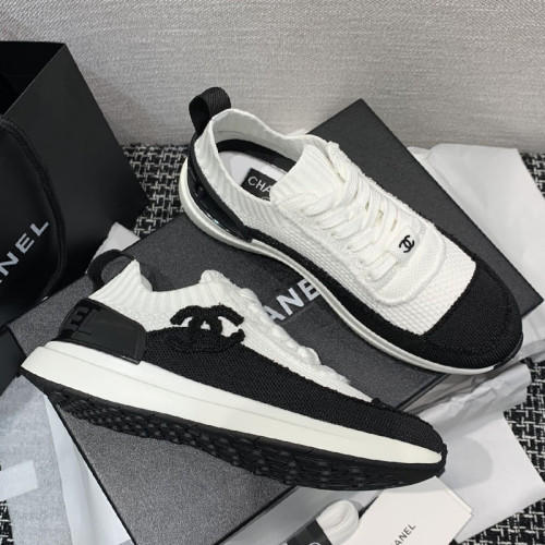 Chanel Women Shoes Sneakers Lace-Up Design Luminous Luxury Brand Sports Shoes with Original Box