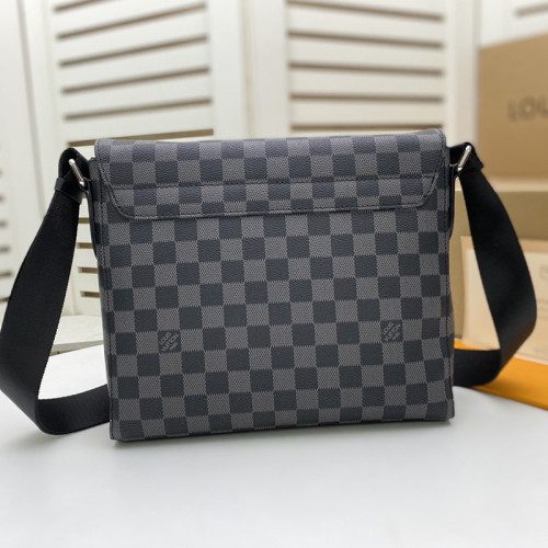 Louis Vuitton Mens Bags Messenger Bag Luxury Brand NEW MESSENGER Shoulder Bags for Men with Original Box N40418 Damier Graphite coated canvas