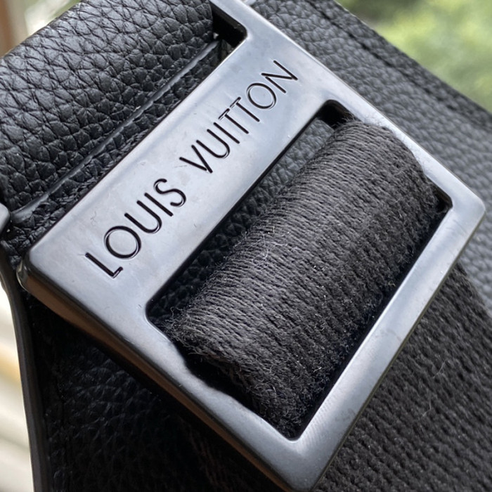 Louis Vuitton Mens Shoulder Bags Luxury Brand Fashion Type SLINGBAG M57081 Black grained calf leather with Original Box