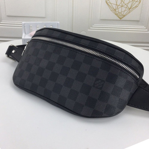 Louis Vuitton Mens Shoulder Bags Luxury Brand Fashion Type CAMPUS BUMBAG N40362 Damier Graphite coated canvas with Original Box