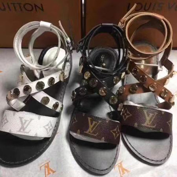 Louis Vuitton Women Shoes Flat Sandal Luxury Brand Sandals Slippers for Women with Original Box
