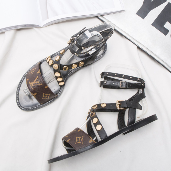 Louis Vuitton Women Shoes Flat Sandal Luxury Brand Sandals Slippers for Women with Original Box
