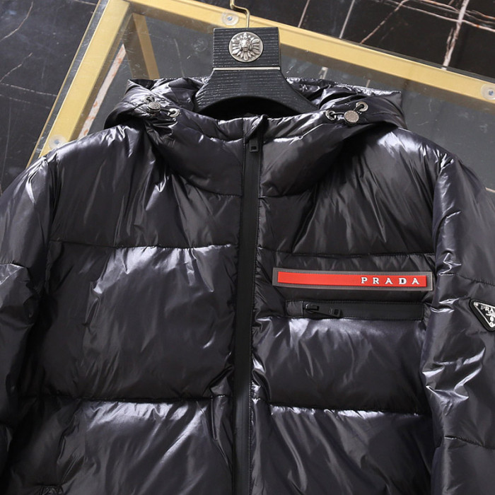 Prada Mens Womens Winter Windprood Down Jackets Keep Warm 80% White Duck Down