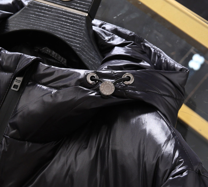 Prada Mens Womens Winter Windprood Down Jackets Keep Warm 80% White Duck Down