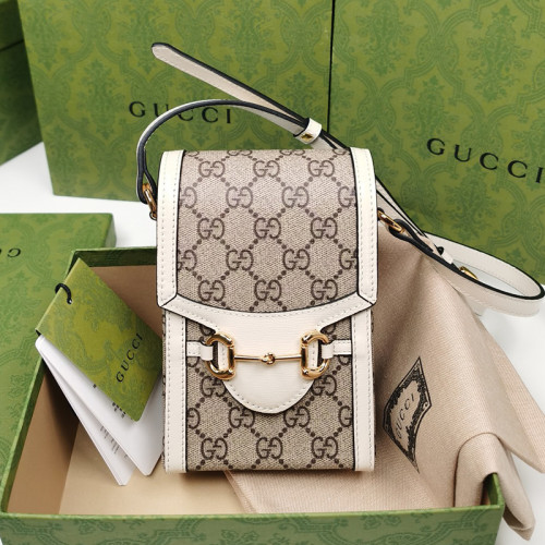 Gucci Womens Bags Shoulder Messenger Bag Luxury Brand GG Supreme Gucci Horsebit 1955 mini bag with Original Box 625615 92TCG 9761