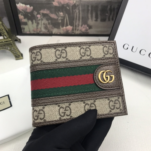 Gucci Men Womens Purses Wallets Luxury Brand Leather Ophidia GG wallet with Original Box 597606 96IWT 8745