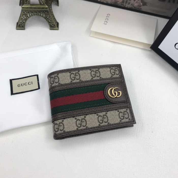 Gucci Men Womens Purses Wallets Luxury Brand Leather Ophidia GG wallet with Original Box 597606 96IWT 8745
