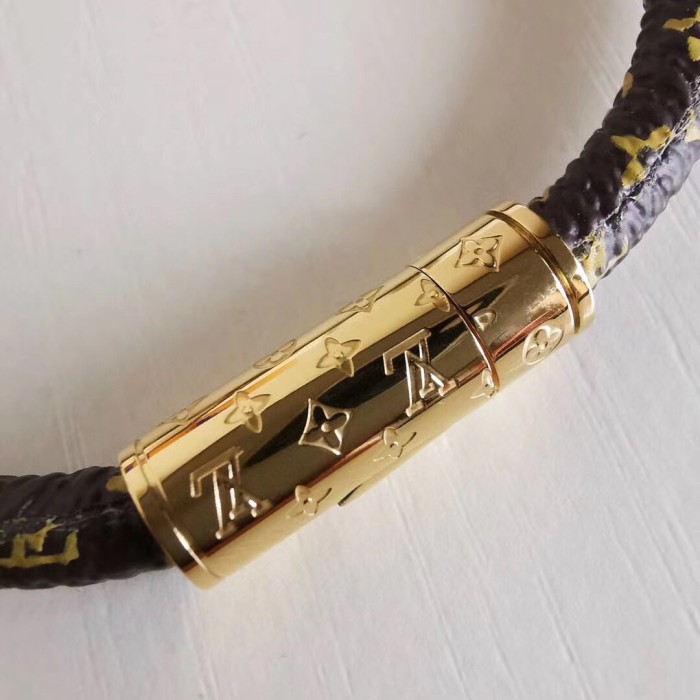 Louis Vuitton Luxury Womens Bracelet LV CONFIDENTIAL BRACELET M6334E Monogram Canvas strap with Original Box