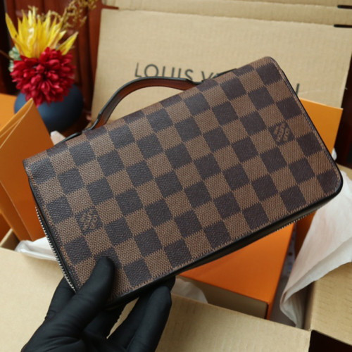 Louis Vuitton Mens Womens Bags Clutch Luxury Brand Fashion Type ZIPPY XL WALLET Coated Canvas with Original Box