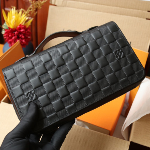 Louis Vuitton Mens Womens Bags Clutch Luxury Brand Fashion Type ZIPPY XL WALLET N61254 Damier Infini Leather with Original Box