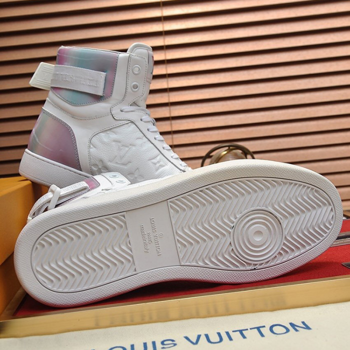 Louis Vuitton Men Shoes Sneakers Casual Luxury Brand RIVOLI SNEAKER BOOT with Original Box