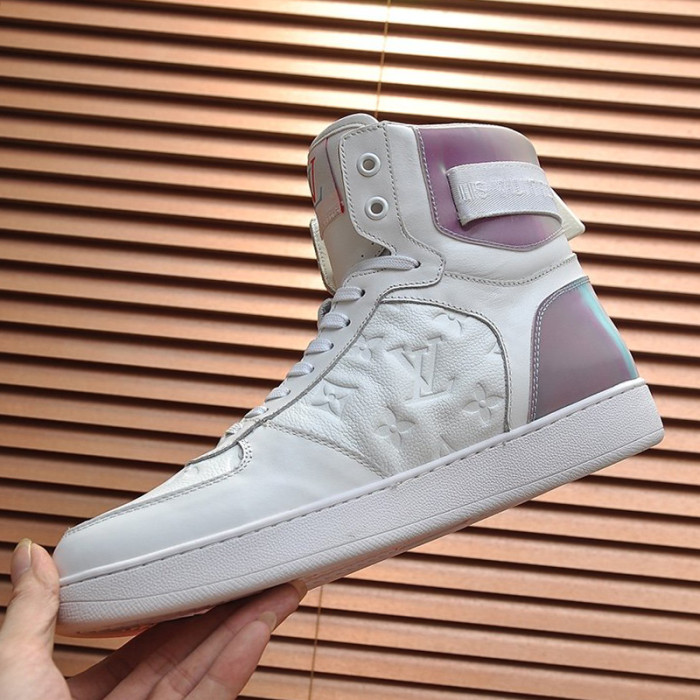 Louis Vuitton Men Shoes Sneakers Casual Luxury Brand RIVOLI SNEAKER BOOT with Original Box