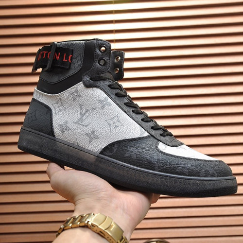 Louis Vuitton Men Shoes Sneakers Casual Luxury Brand RIVOLI SNEAKER BOOT with Original Box