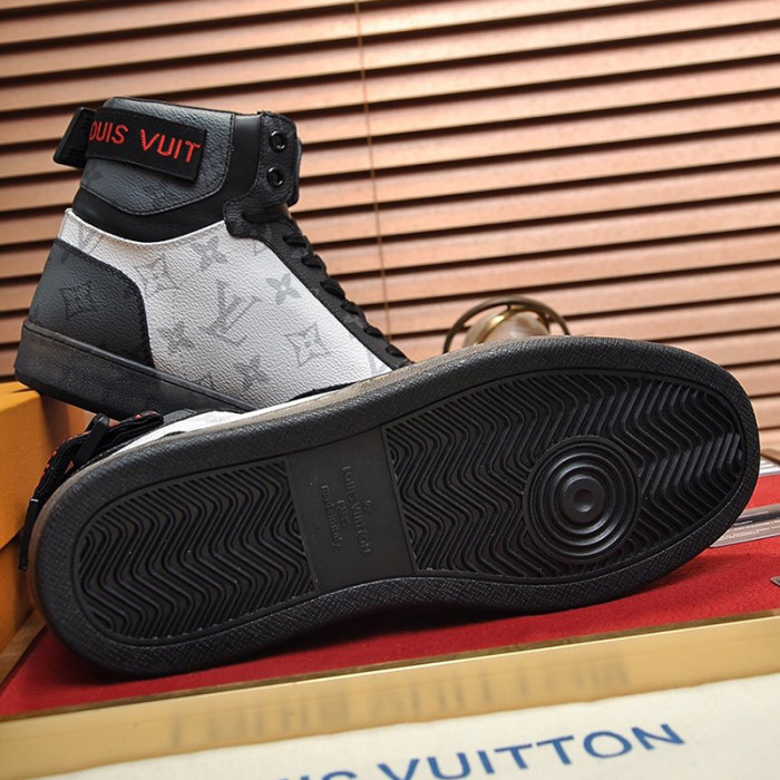 Louis Vuitton Men Shoes Sneakers Casual Luxury Brand RIVOLI SNEAKER BOOT with Original Box