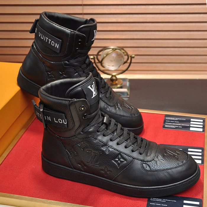 Louis Vuitton Men Shoes Sneakers Casual Luxury Brand RIVOLI SNEAKER BOOT with Original Box
