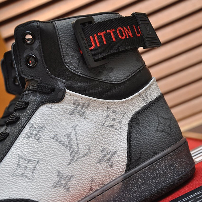 Louis Vuitton Men Shoes Sneakers Casual Luxury Brand RIVOLI SNEAKER BOOT with Original Box