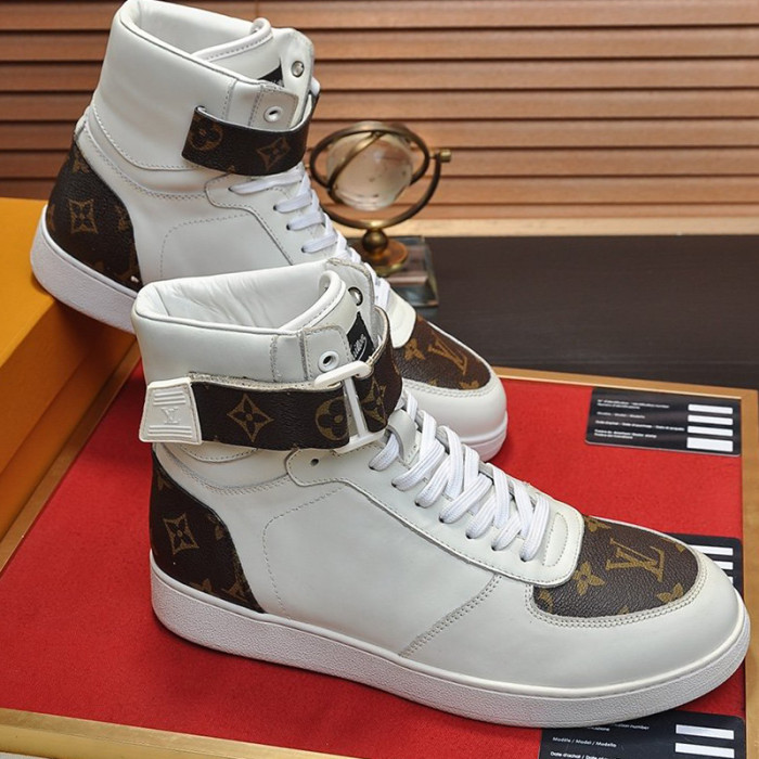 Louis Vuitton Men Shoes Sneakers Casual Luxury Brand RIVOLI SNEAKER BOOT with Original Box