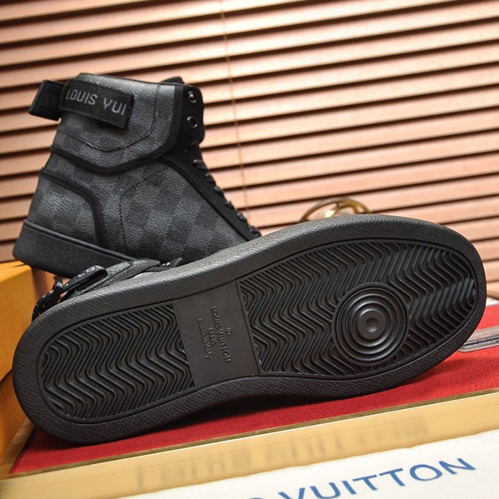 Louis Vuitton Men Shoes Sneakers Casual Luxury Brand RIVOLI SNEAKER BOOT with Original Box