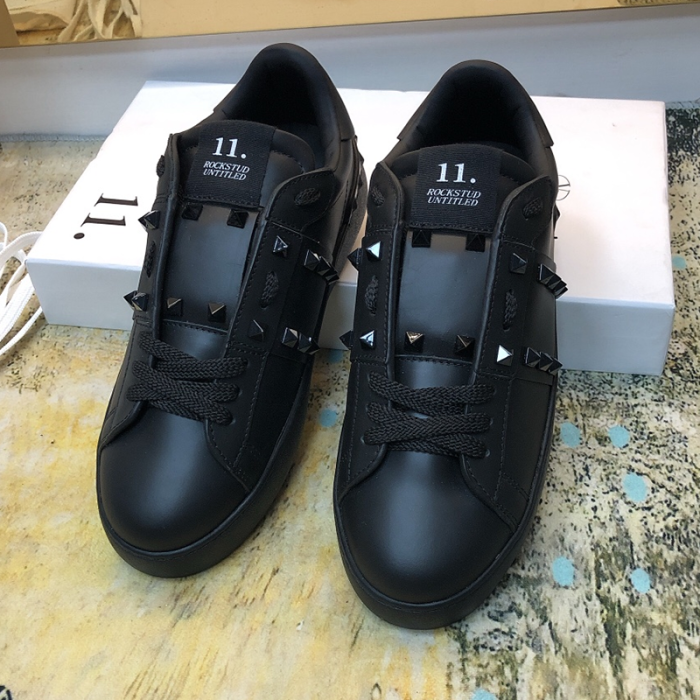 Valentino Garavani ROCKSTUD UNTITLED NOIR CALFSKIN LEATHER SNEAKER Women Shoes Sneakers Luxury with Box VW2S0A01BXE0NO with Original Box
