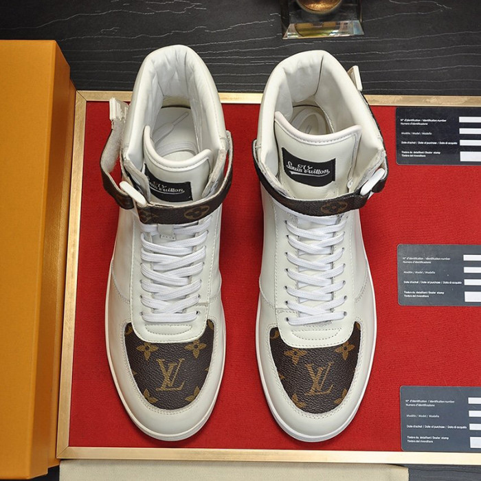 Louis Vuitton Men Shoes Sneakers Casual Luxury Brand RIVOLI SNEAKER BOOT with Original Box