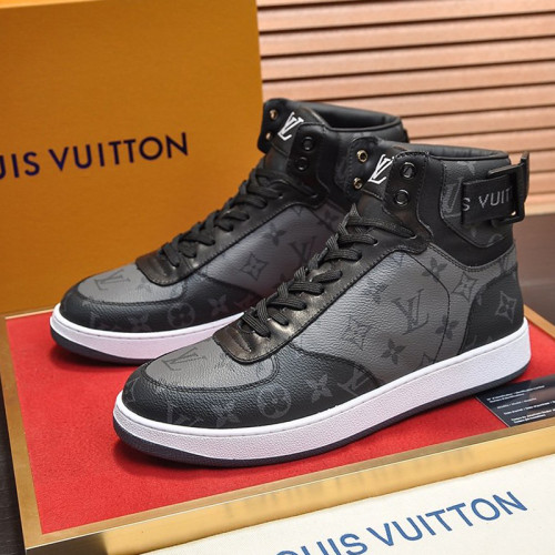 Louis Vuitton Men Shoes Sneakers Casual Luxury Brand RIVOLI SNEAKER BOOT with Original Box