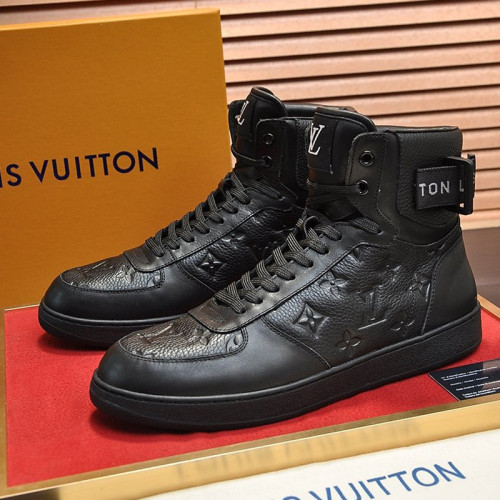 Louis Vuitton Men Shoes Sneakers Casual Luxury Brand RIVOLI SNEAKER BOOT with Original Box