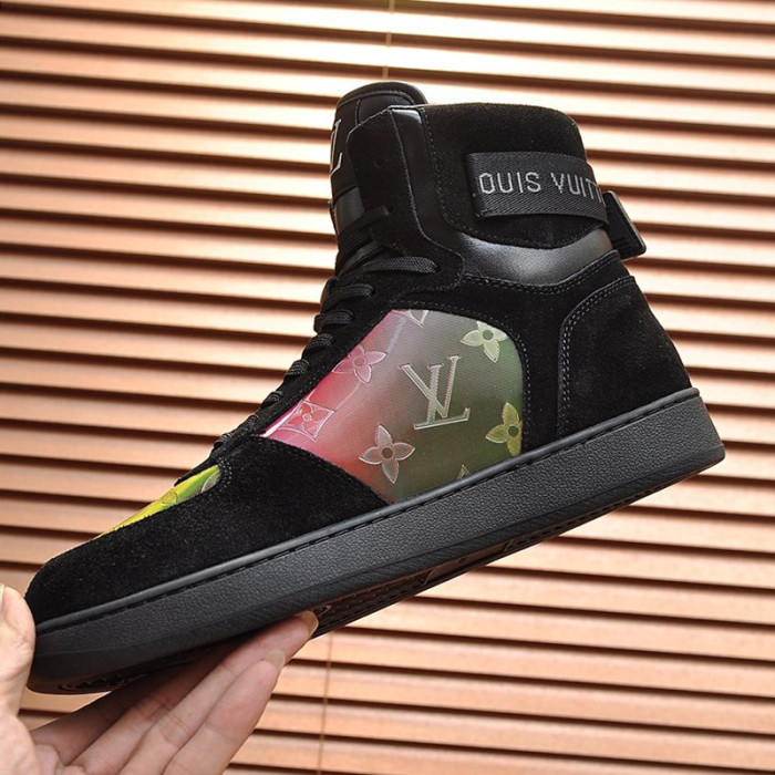 Louis Vuitton Men Shoes Sneakers Casual Luxury Brand RIVOLI SNEAKER BOOT with Original Box