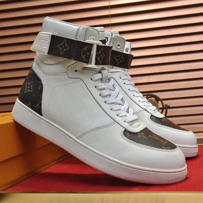 Louis Vuitton Men Shoes Sneakers Casual Luxury Brand RIVOLI SNEAKER BOOT with Original Box