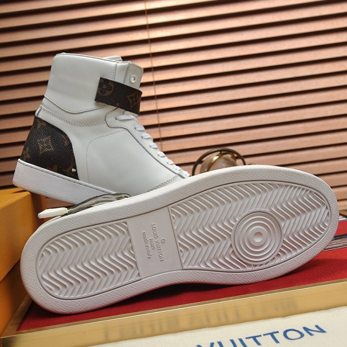 Louis Vuitton Men Shoes Sneakers Casual Luxury Brand RIVOLI SNEAKER BOOT with Original Box
