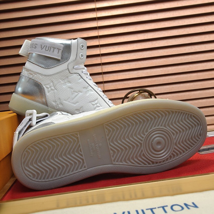Louis Vuitton Men Shoes Sneakers Casual Luxury Brand RIVOLI SNEAKER BOOT with Original Box