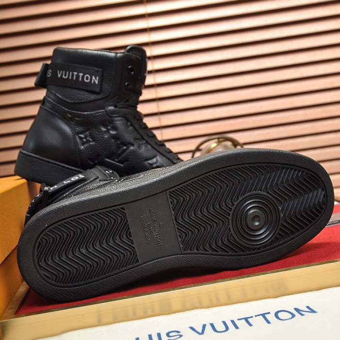 Louis Vuitton Men Shoes Sneakers Casual Luxury Brand RIVOLI SNEAKER BOOT with Original Box