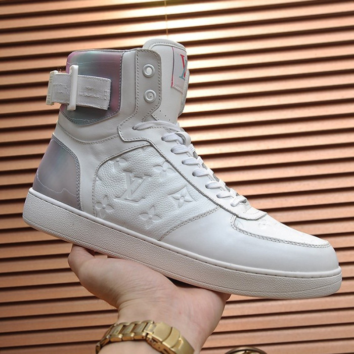 Louis Vuitton Men Shoes Sneakers Casual Luxury Brand RIVOLI SNEAKER BOOT with Original Box
