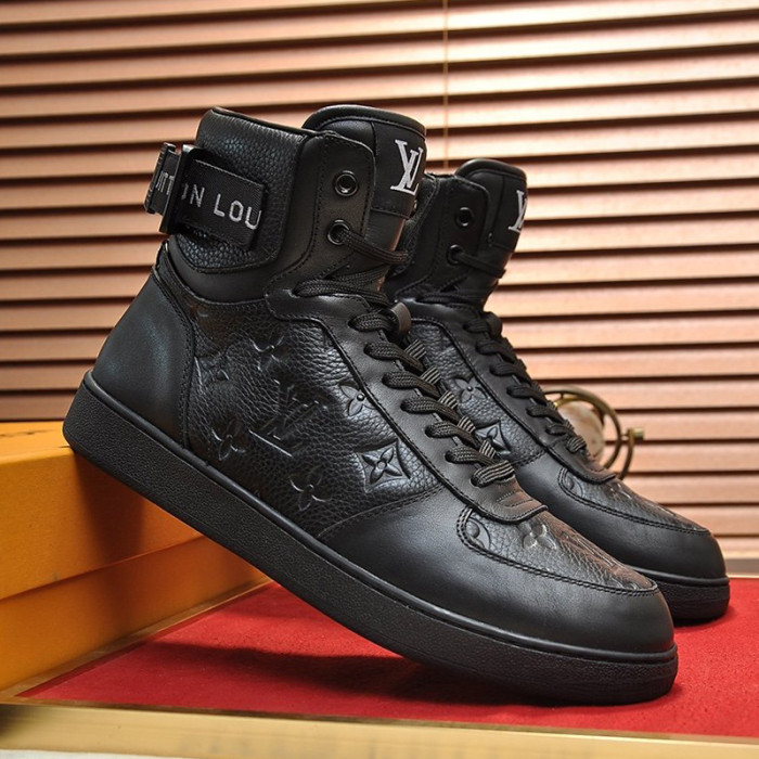Louis Vuitton Men Shoes Sneakers Casual Luxury Brand RIVOLI SNEAKER BOOT with Original Box