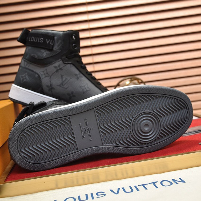 Louis Vuitton Men Shoes Sneakers Casual Luxury Brand RIVOLI SNEAKER BOOT with Original Box