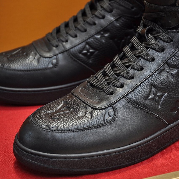 Louis Vuitton Men Shoes Sneakers Casual Luxury Brand RIVOLI SNEAKER BOOT with Original Box