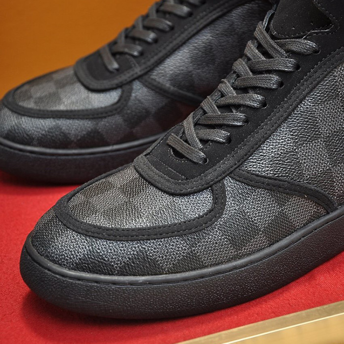 Louis Vuitton Men Shoes Sneakers Casual Luxury Brand RIVOLI SNEAKER BOOT with Original Box