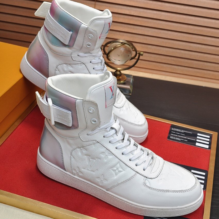 Louis Vuitton Men Shoes Sneakers Casual Luxury Brand RIVOLI SNEAKER BOOT with Original Box